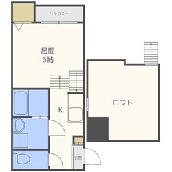 大橋駅 徒歩6分 1階の物件間取画像